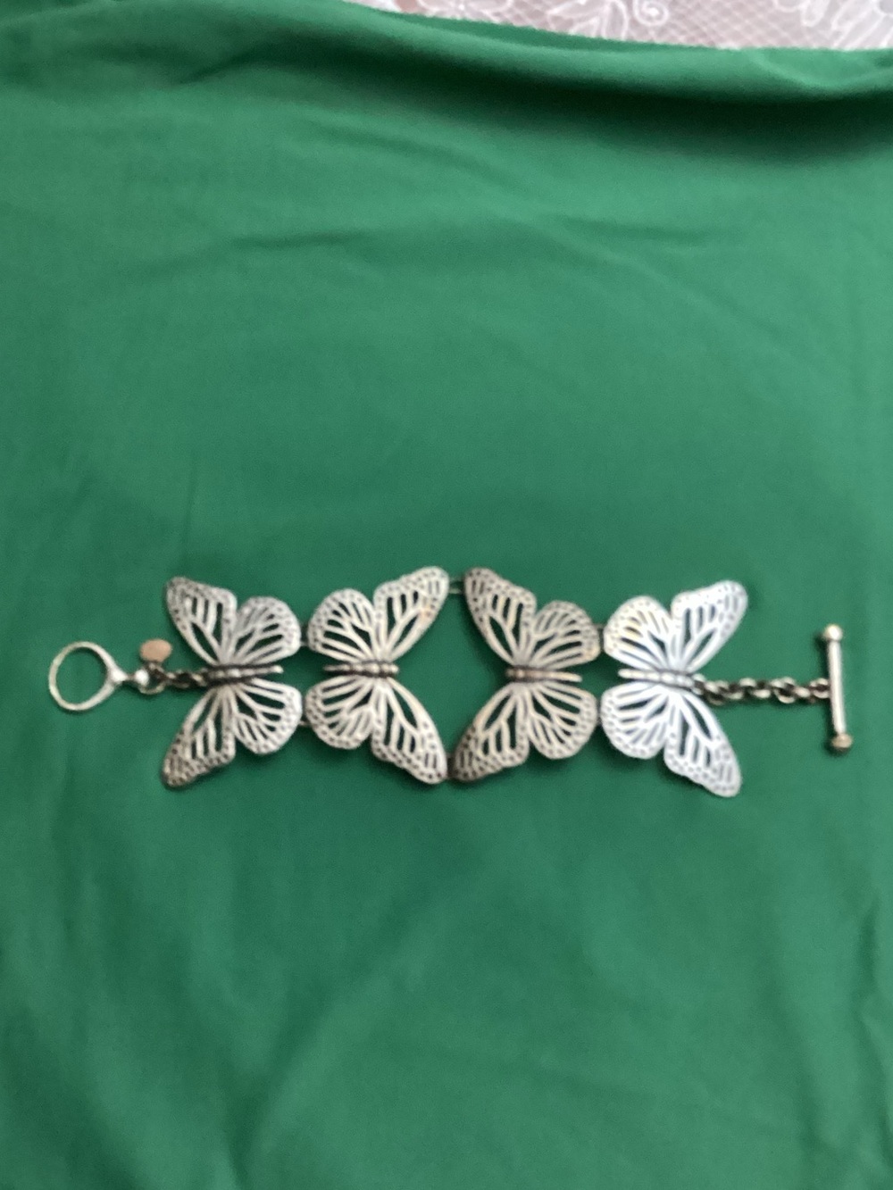 Fossil butterfly bracelet